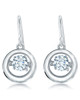 Circle Motion Drop Earrings — Sterling Silver