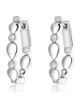 Sculpted Link Hoops — Sterling Silver