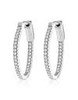 Pavé Hoop Earrings – Sterling Silver