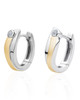 Cubic Zirconia Huggie Earrings – Gold Plated