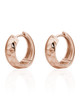 Hammered Huggie Earrings – Rose Gold Plated