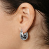 Flora Hoop Earrings – Silver Plated