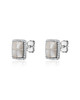 Mother of Pearl Halo Stud Earrings – Sterling Silver