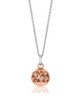 Rose Gold Heart Sphere Pendant Necklace – Gold Plated