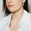 Lyon Drop Earrings – Sterling Silver (Blue)