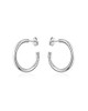 Diamond-Cut Hoop Earrings – Sterling Silver