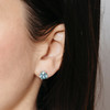 Bordeaux Stud Earrings – Sterling Silver (Blue)
