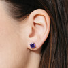 Bordeaux Stud Earrings – Sterling Silver (Purple)