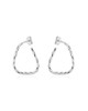Diamond-Cut Open Hoop Earrings – Sterling Silver