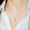 Bordeaux Pendant – Sterling Silver (Blue)