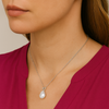 Freshwater Pearl Heart Drop Necklace – Sterling Silver