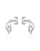 Freshwater Pearl Sculpted Earrings – Sterling Silver