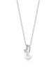 Freshwater Pearl & Cubic Zirconia Drop Necklace – Sterling Silver