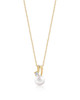 Gold-Plated Freshwater Pearl & Cubic Zirconia Drop Necklace – Sterling Silver