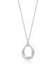 Open Oval Pendant Necklace – Sterling Silver