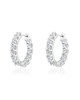 Sophie Pavé Huggie Earrings — Sterling Silver — 0.10 ct