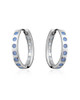 Moonstone Huggie Earrings – Sterling Silver