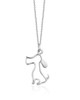 Dog Silhouette Pendant Necklace – Sterling Silver