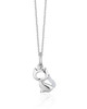 Cat Silhouette Pendant – Sterling Silver