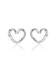 Liquid Heart Stud Earrings – Sterling Silver