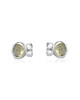 Stud Earrings with Lemon Quartz Faceted