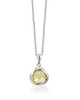 Lemon Quartz Faceted Pendant Necklace – Sterling Silver
