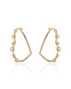 Heart Hoop Earrings with Cubic Zirconia – Gold Plated