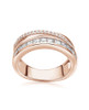 Princess-Cut Pavé Band Ring – Rose Gold Plated