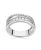 Princess-Cut Pavé Band Ring – Sterling Silver