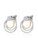 Triple Hoop Stud Earrings – Gold Plated