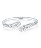 Paisley Open Bangle – Sterling Silver