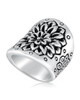 Mandala Dome Ring – Sterling Silver