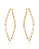 Diamond-Shaped Hoop Earrings – Gold Plated (40 mm)