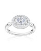 Oval Halo Ring – Sterling Silver