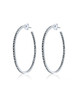 Marcasite Hoop Earrings – Sterling Silver