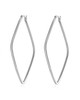 Diamond-Shaped Hoop Earrings – Sterling Silver (40 mm)