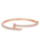 Micro Pavé Nail Bangle – Rose Gold Plated