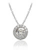 Shimmering Halo Pendant – Sterling Silver