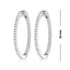 Pavé Hoop Earrings – Sterling Silver