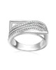 Waterfall Pavé Ring – Sterling Silver