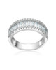 Baguette & Pavé Cubic Zirconia Ring – Sterling Silver