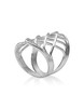Abstract Wave Statement Ring – Sterling Silver
