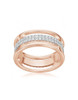 Pavé Center Band Ring – Rose Gold Plated