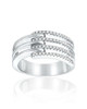 Layered Pavé Ring – Sterling Silver