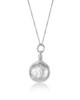 Engraved Round Urn Pendant – Sterling Silver