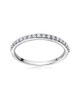 White Pavé Band Ring – Sterling Silver