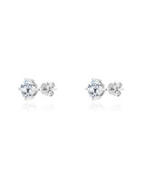 Prestige Solitaire Stud Earrings — Sterling Silver