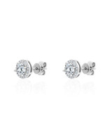 Stella Moissanite Stud Earrings — Sterling Silver
