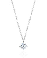 Pure Moissanite Pendant Necklace — Sterling Silver