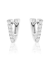 Amour Huggie Earrings - Sterling Silver